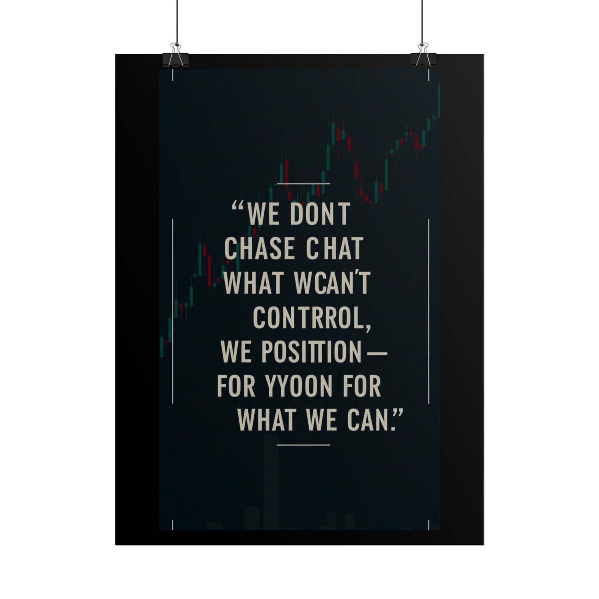 We Don’t Chase What We Can’t Control Art Poster, Motivational Quote Print, Modern Home Decor, Office Inspiration, Thoughtful Gift Idea - Candleholm