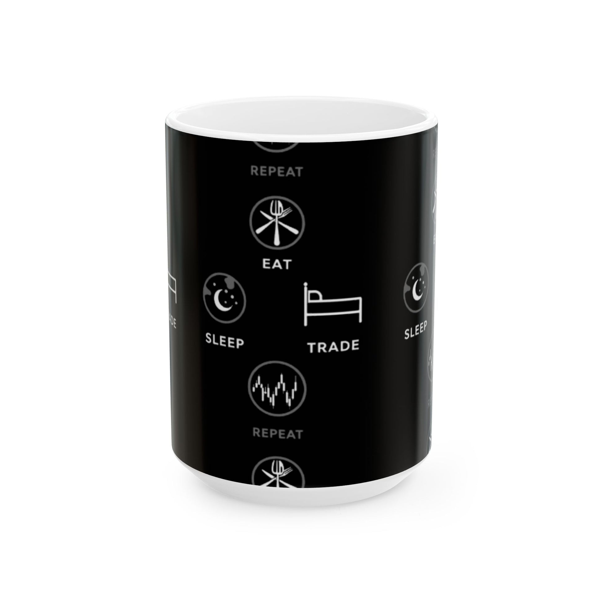 Motivational Trade Mug, Perfect for Traders, Eat Sleep Trade Repeat, Gift for - Candleholm