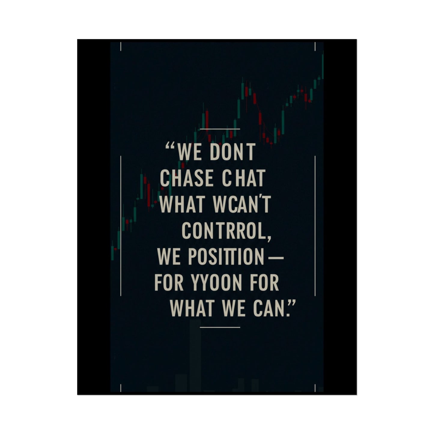 We Don’t Chase What We Can’t Control Art Poster, Motivational Quote Print, Modern Home Decor, Office Inspiration, Thoughtful Gift Idea - Candleholm