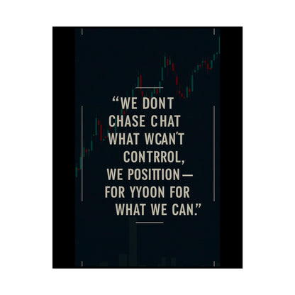We Don’t Chase What We Can’t Control Art Poster, Motivational Quote Print, Modern Home Decor, Office Inspiration, Thoughtful Gift Idea - Candleholm