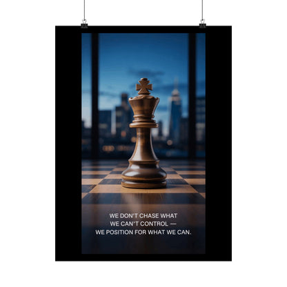 Vertical Poster - Matte Inspirational Artwork for Chess Enthusiasts and Strategists - Candleholm