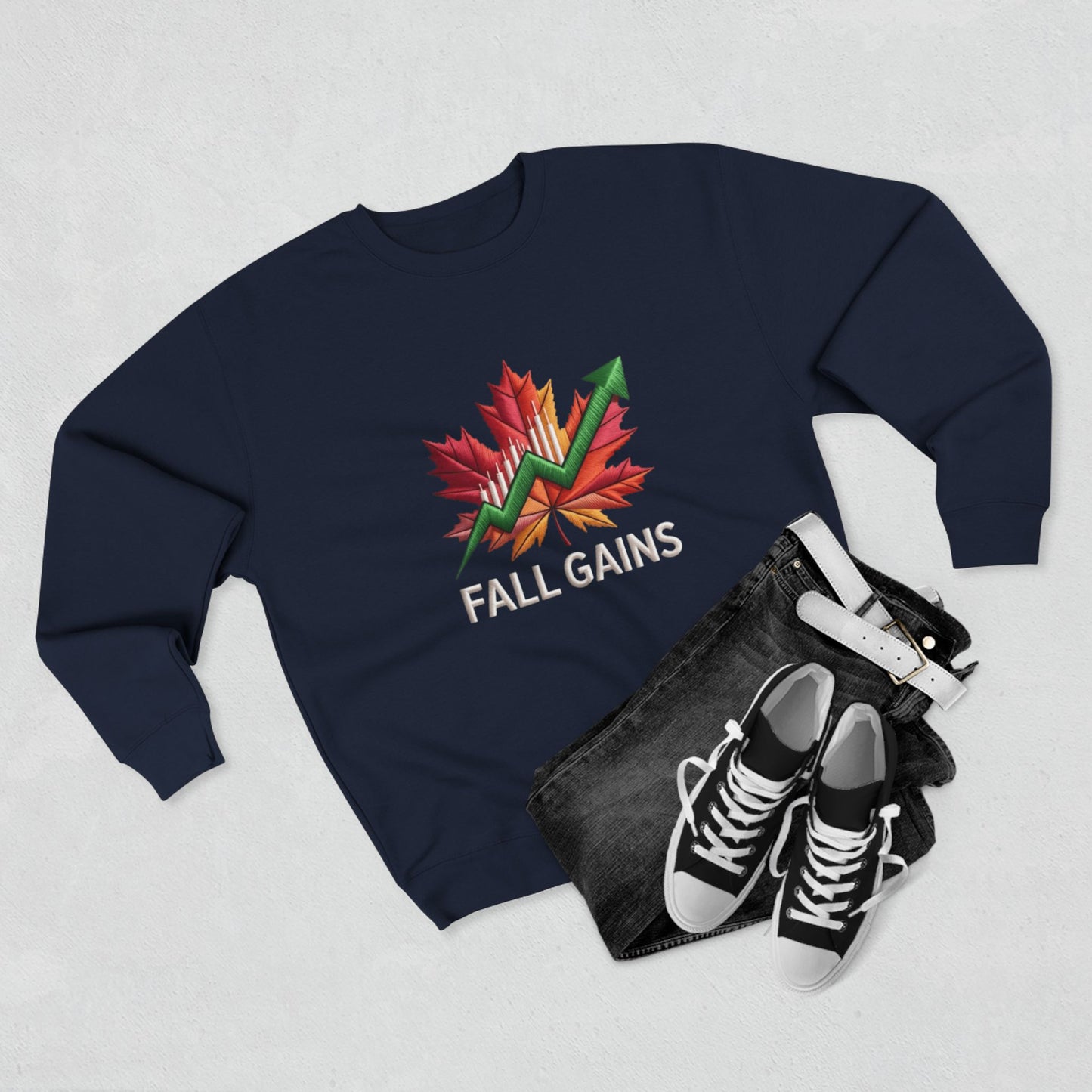 Execution Season Unisex Crewneck Sweatshirt - Q4 Trading Chart Design