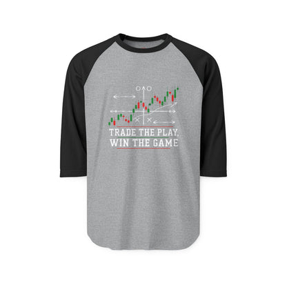 Trading Floor Stock Market Bull and Bear Three-Quarter Sleeve Raglan Shirt - Candleholm