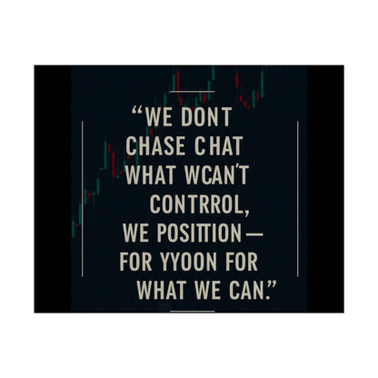 We Don’t Chase What We Can’t Control Art Poster, Motivational Quote Print, Modern Home Decor, Office Inspiration, Thoughtful Gift Idea - Candleholm