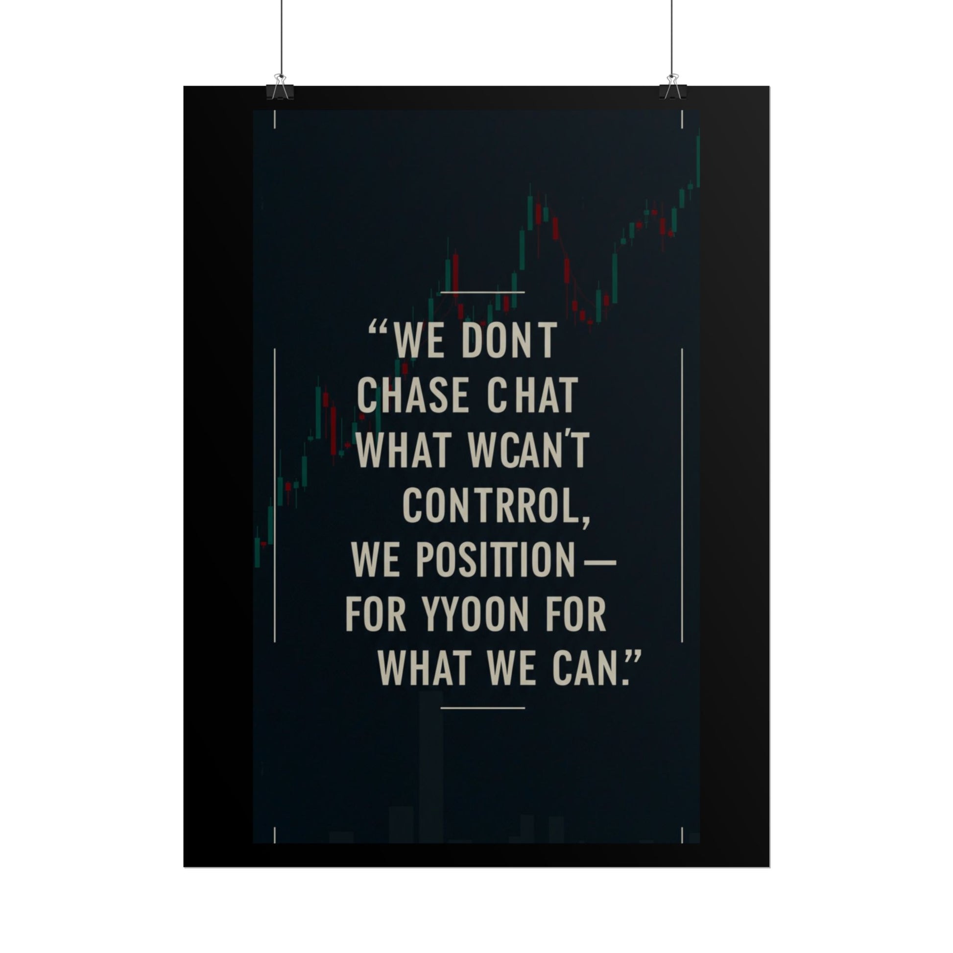 We Don’t Chase What We Can’t Control Art Poster, Motivational Quote Print, Modern Home Decor, Office Inspiration, Thoughtful Gift Idea - Candleholm
