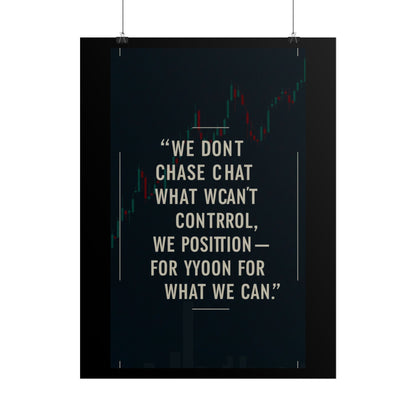 We Don’t Chase What We Can’t Control Art Poster, Motivational Quote Print, Modern Home Decor, Office Inspiration, Thoughtful Gift Idea - Candleholm