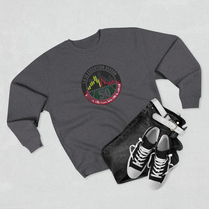 Q4 Execution Season Unisex Crewneck Sweatshirt - Trading Charts Gridiron Design - Candleholm