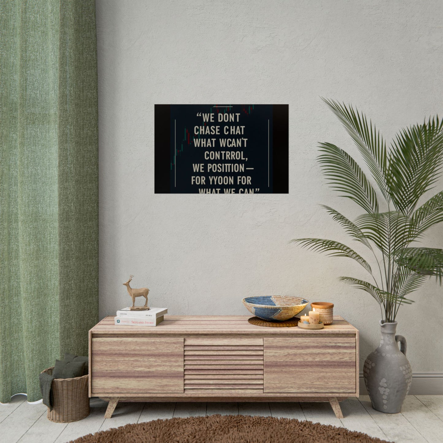 We Don’t Chase What We Can’t Control Art Poster, Motivational Quote Print, Modern Home Decor, Office Inspiration, Thoughtful Gift Idea - Candleholm