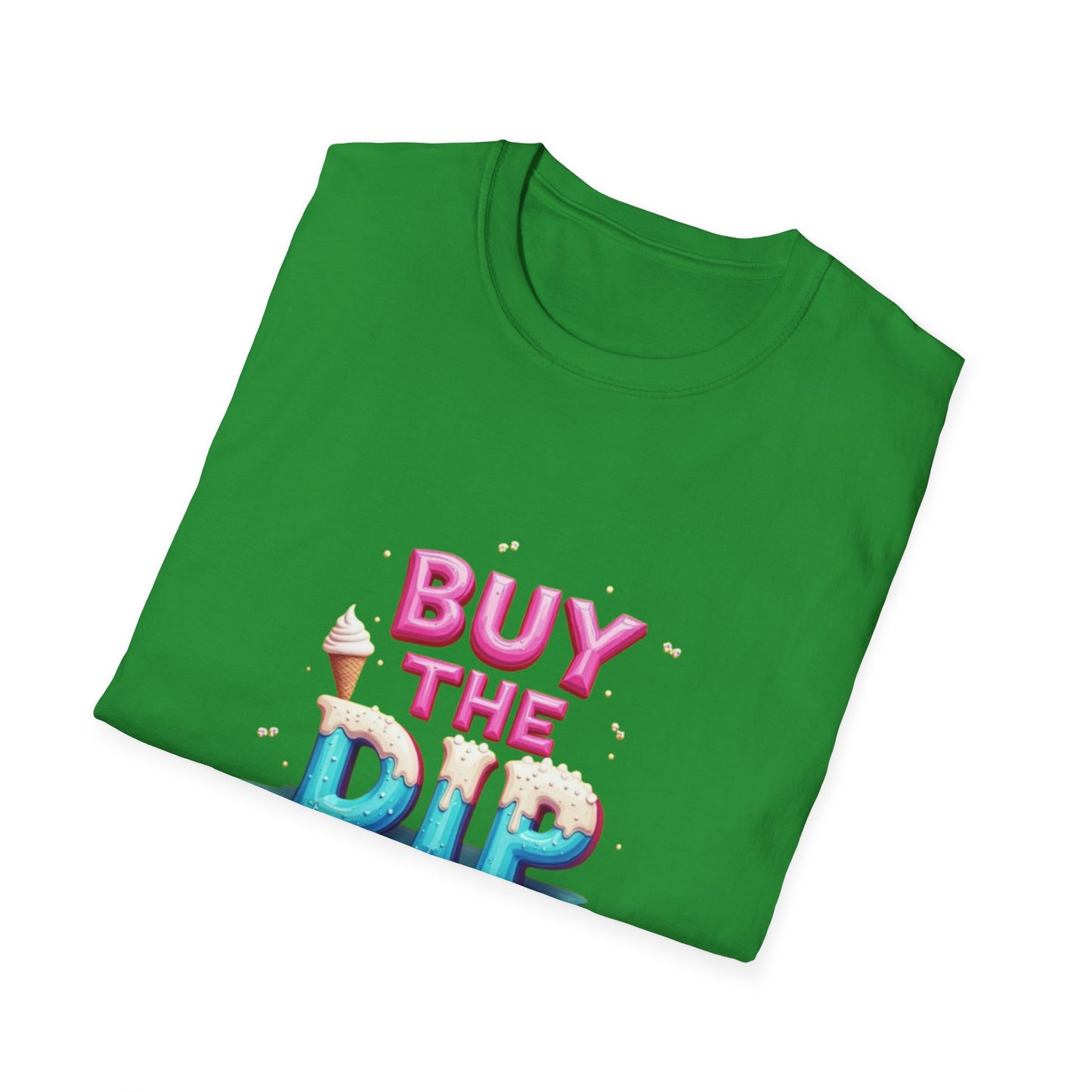 Buy The Dip Unisex Softstyle T-Shirt | Trendy Investment Tee, Crypto Apparel, Casual Wear, Gift for Traders, Financial Humor - Candleholm
