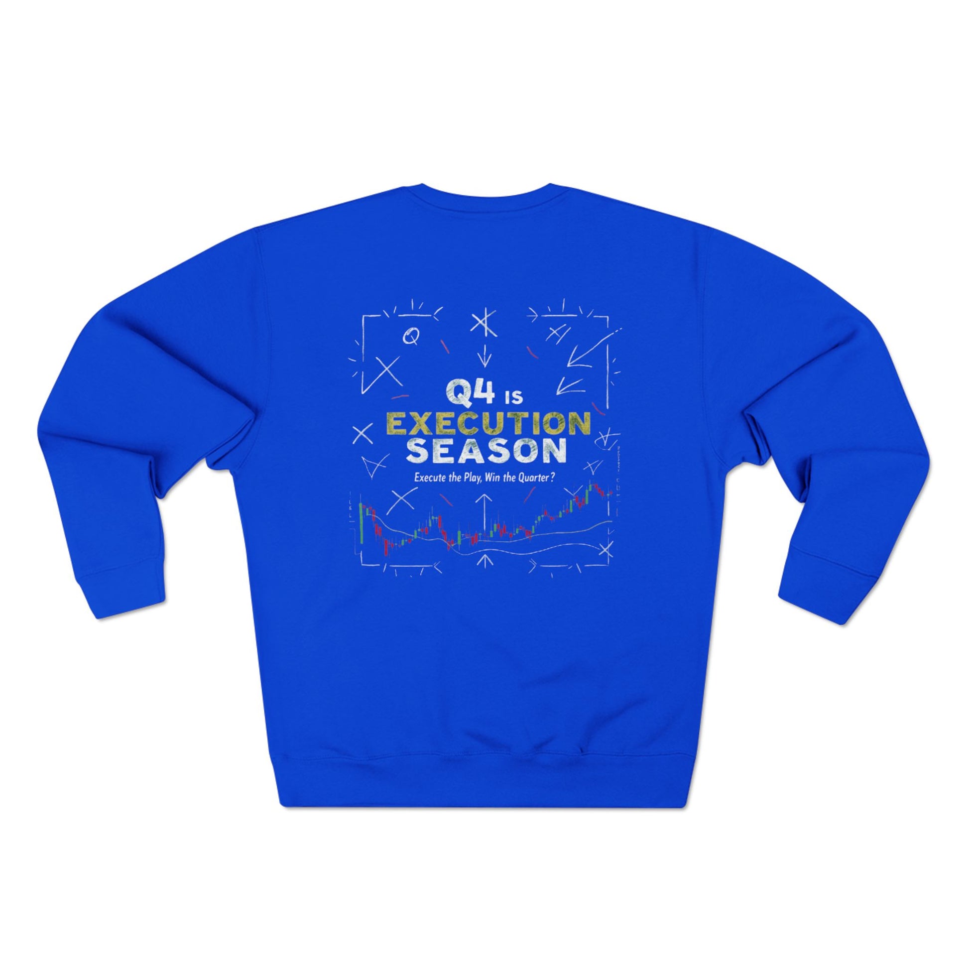 Q4 Execution Season Unisex Crewneck Sweatshirt - Trading Charts Gridiron Design - Candleholm