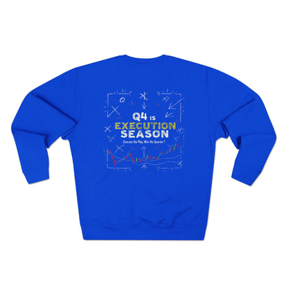 Q4 Execution Season Unisex Crewneck Sweatshirt - Trading Charts Gridiron Design - Candleholm