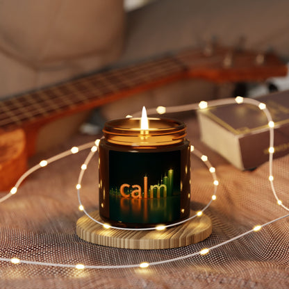 Calm Day Trading Scented Soy Candle | Aromatherapy Candle for Relaxation | Amber Jar - Candleholm