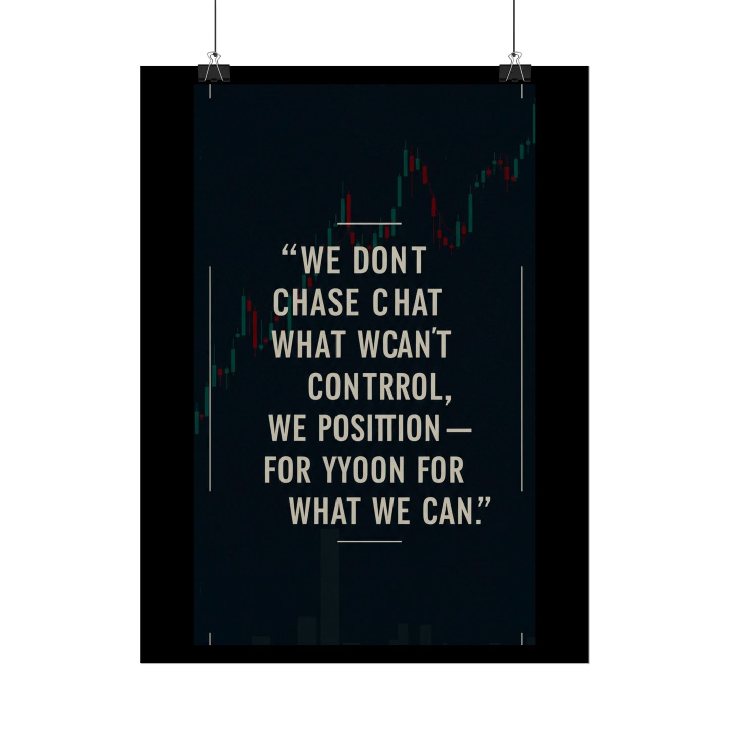 We Don’t Chase What We Can’t Control Art Poster, Motivational Quote Print, Modern Home Decor, Office Inspiration, Thoughtful Gift Idea - Candleholm