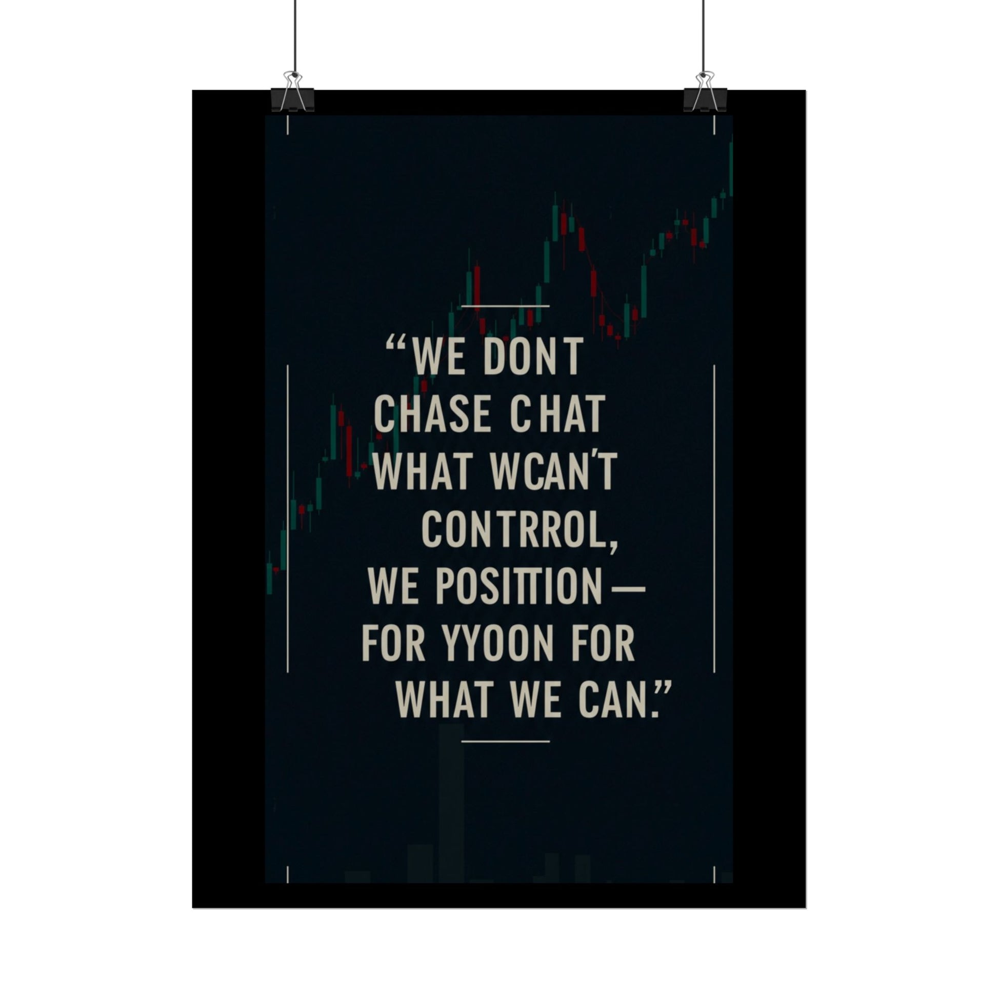 We Don’t Chase What We Can’t Control Art Poster, Motivational Quote Print, Modern Home Decor, Office Inspiration, Thoughtful Gift Idea - Candleholm