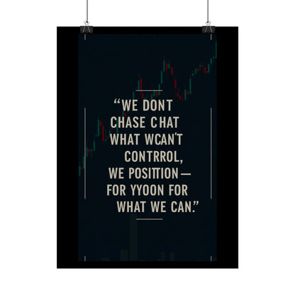 We Don’t Chase What We Can’t Control Art Poster, Motivational Quote Print, Modern Home Decor, Office Inspiration, Thoughtful Gift Idea - Candleholm