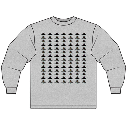 Haunted Chart – Ghosts of the Market  Stylish Unisex Long Sleeve T-Shirt, Cozy Everyday Wear, Perfect for Gifts, Casual Outings, Art Lovers' Essential - Candleholm