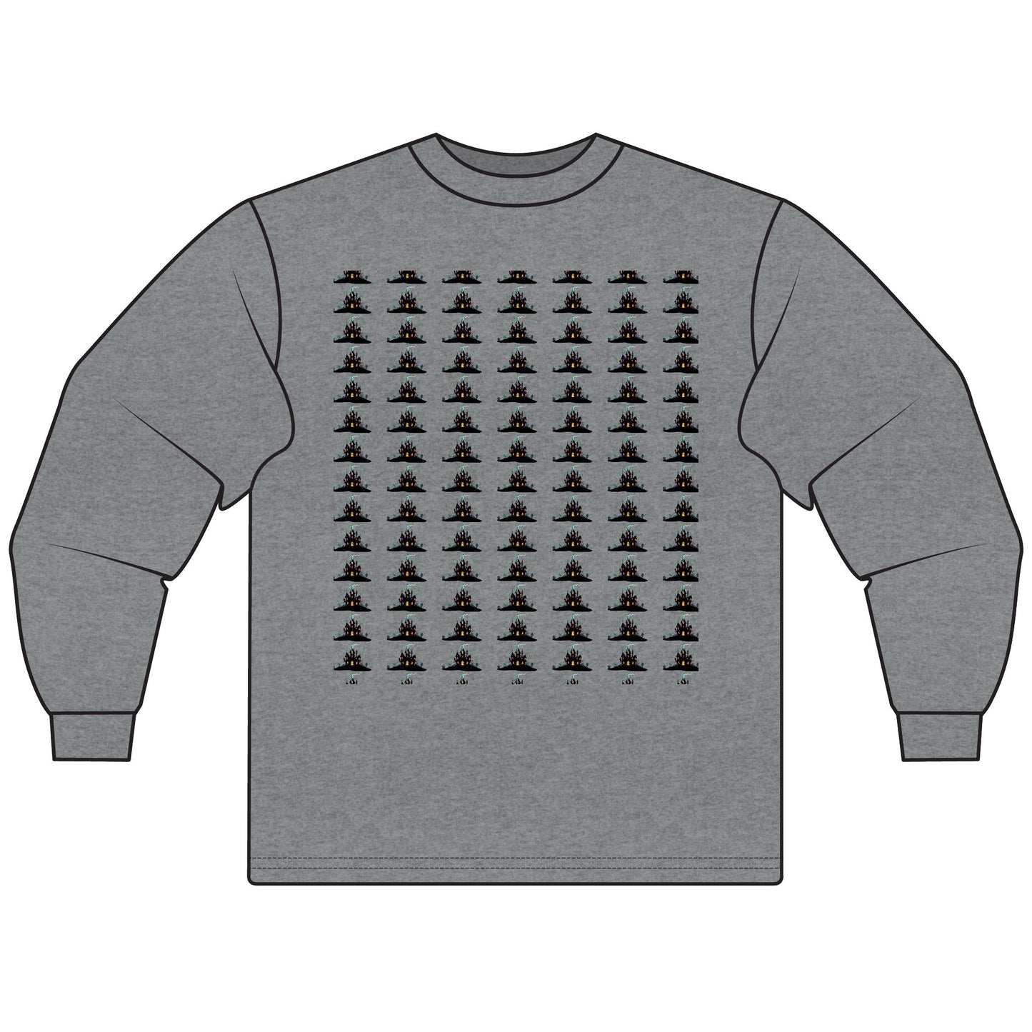 Haunted Chart – Ghosts of the Market  Stylish Unisex Long Sleeve T-Shirt, Cozy Everyday Wear, Perfect for Gifts, Casual Outings, Art Lovers' Essential - Candleholm