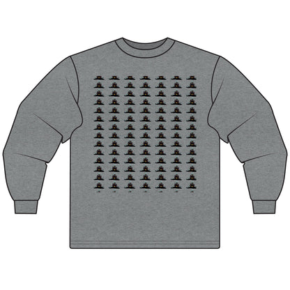 Haunted Chart – Ghosts of the Market  Stylish Unisex Long Sleeve T-Shirt, Cozy Everyday Wear, Perfect for Gifts, Casual Outings, Art Lovers' Essential - Candleholm