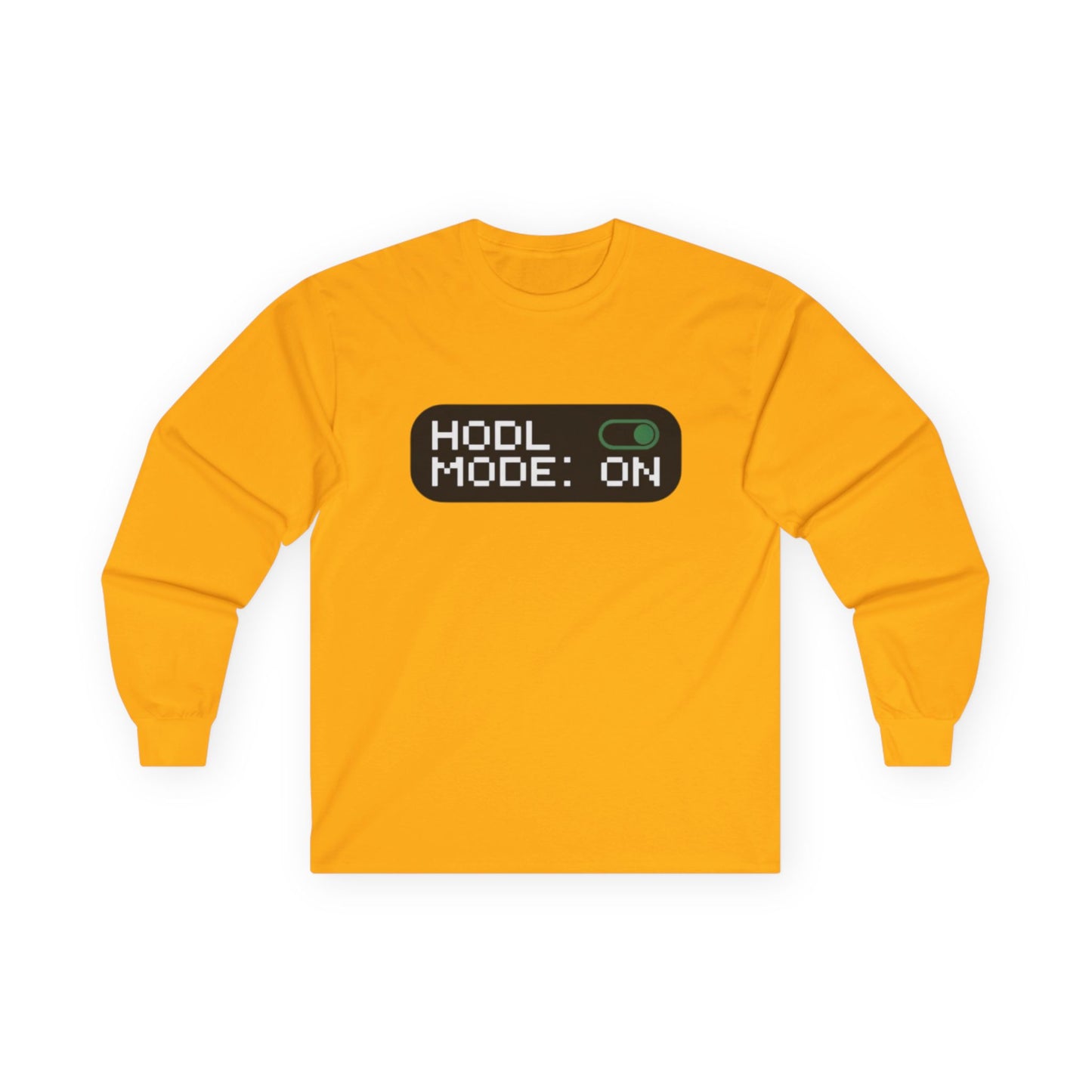 HODL Mode Long Sleeve Tee, Crypto Gift, Unisex T-Shirt, Investment Apparel, Funny Meme Shirt, Casual Wear, Layering Top - Candleholm
