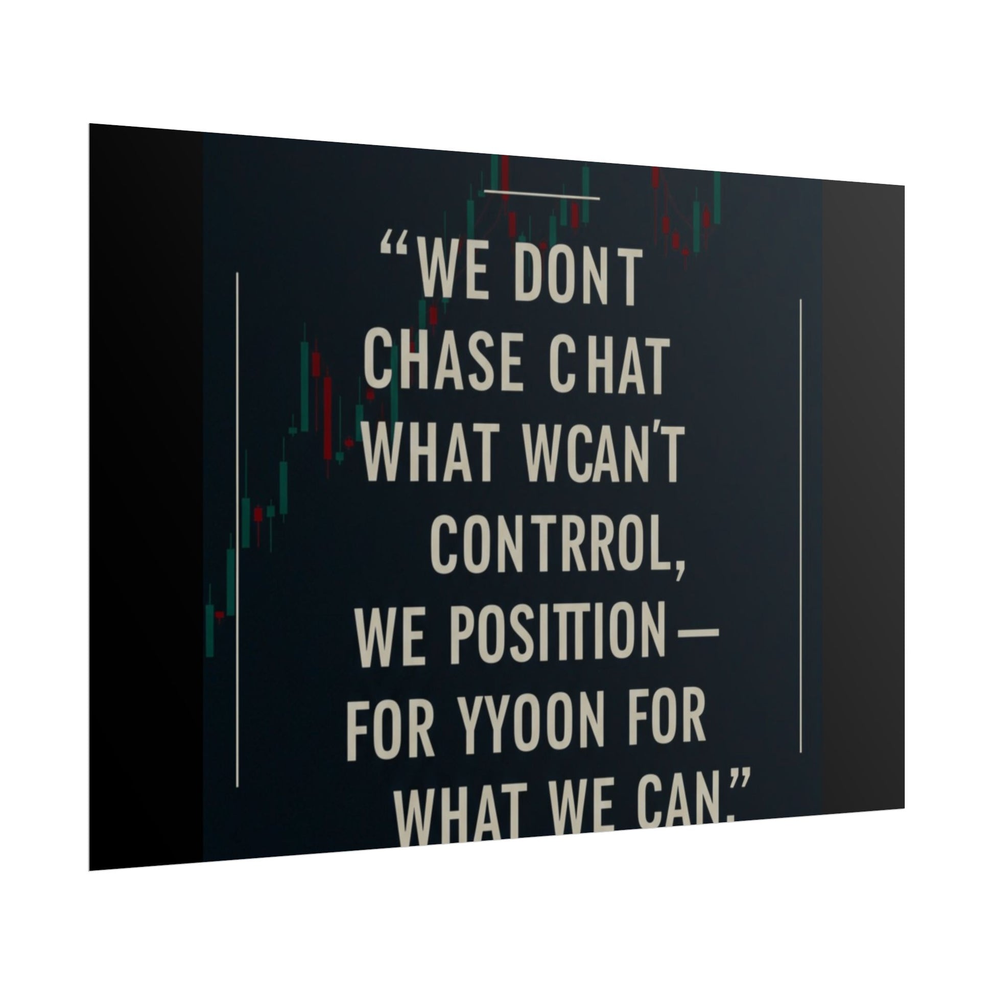 We Don’t Chase What We Can’t Control Art Poster, Motivational Quote Print, Modern Home Decor, Office Inspiration, Thoughtful Gift Idea - Candleholm