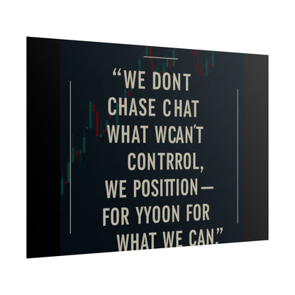 We Don’t Chase What We Can’t Control Art Poster, Motivational Quote Print, Modern Home Decor, Office Inspiration, Thoughtful Gift Idea - Candleholm