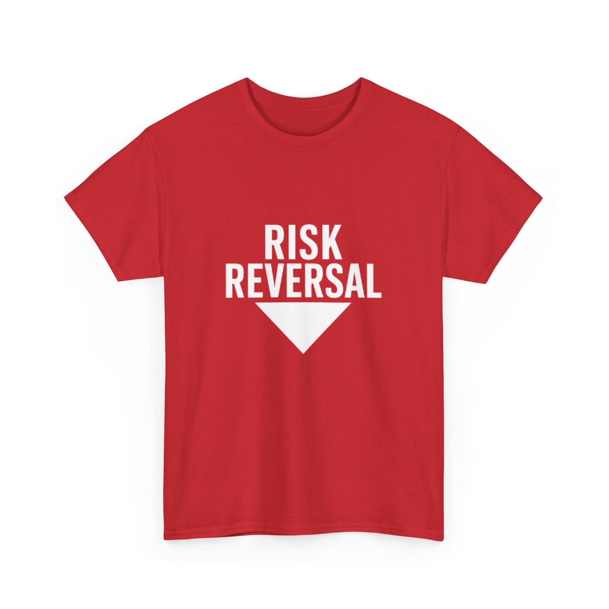 Risk Reversal Unisex Heavy Cotton Tee, Casual Graphic T-Shirt, Motivational Shirt, Relaxed Fit Tee, Thought-Provoking Wear - Candleholm