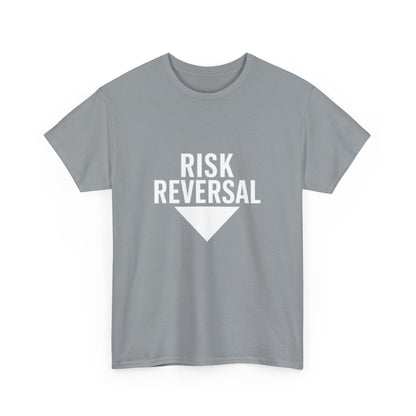 Risk Reversal Unisex Heavy Cotton Tee, Casual Graphic T-Shirt, Motivational Shirt, Relaxed Fit Tee, Thought-Provoking Wear - Candleholm