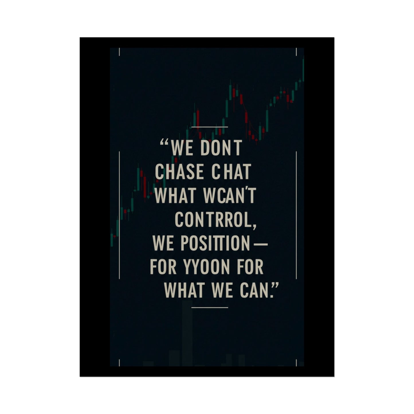 We Don’t Chase What We Can’t Control Art Poster, Motivational Quote Print, Modern Home Decor, Office Inspiration, Thoughtful Gift Idea - Candleholm