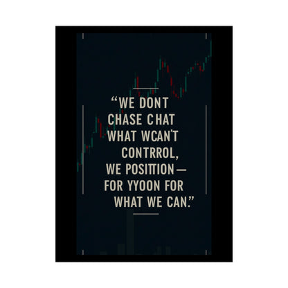 We Don’t Chase What We Can’t Control Art Poster, Motivational Quote Print, Modern Home Decor, Office Inspiration, Thoughtful Gift Idea - Candleholm