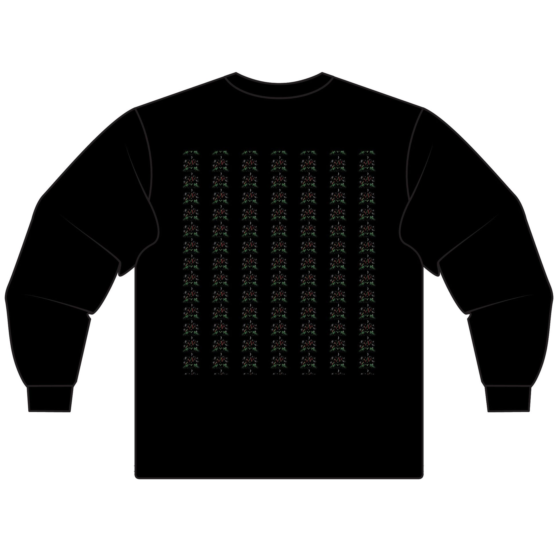 Haunted Chart – Ghosts of the Market  Stylish Unisex Long Sleeve T-Shirt, Cozy Everyday Wear, Perfect for Gifts, Casual Outings, Art Lovers' Essential - Candleholm