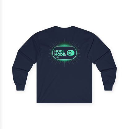 HODL Mode Long Sleeve Tee, Crypto Gift, Unisex T-Shirt, Investment Apparel, Funny Meme Shirt, Casual Wear, Layering Top - Candleholm