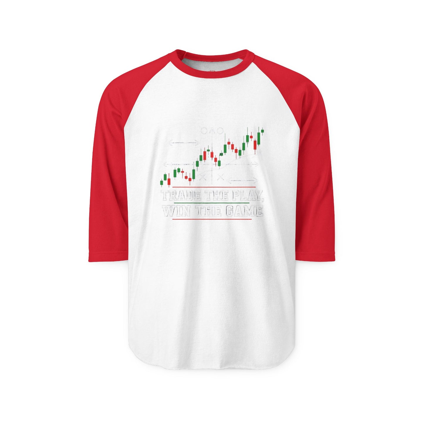 Trading Floor Stock Market Bull and Bear Three-Quarter Sleeve Raglan Shirt - Candleholm