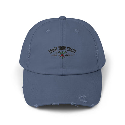 Trust Your Chart, Not the News” – Embroidered Minimalist Trading Dad Hat - Candleholm