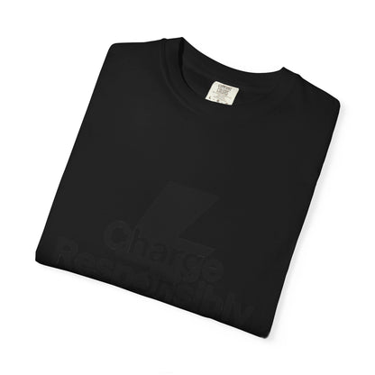 Charge Responsibly T-Shirt | Eco-Friendly Fashion, Electric Vibes - Candleholm