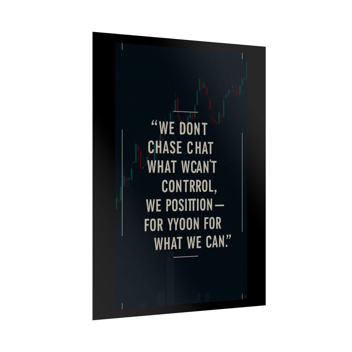 We Don’t Chase What We Can’t Control Art Poster, Motivational Quote Print, Modern Home Decor, Office Inspiration, Thoughtful Gift Idea - Candleholm