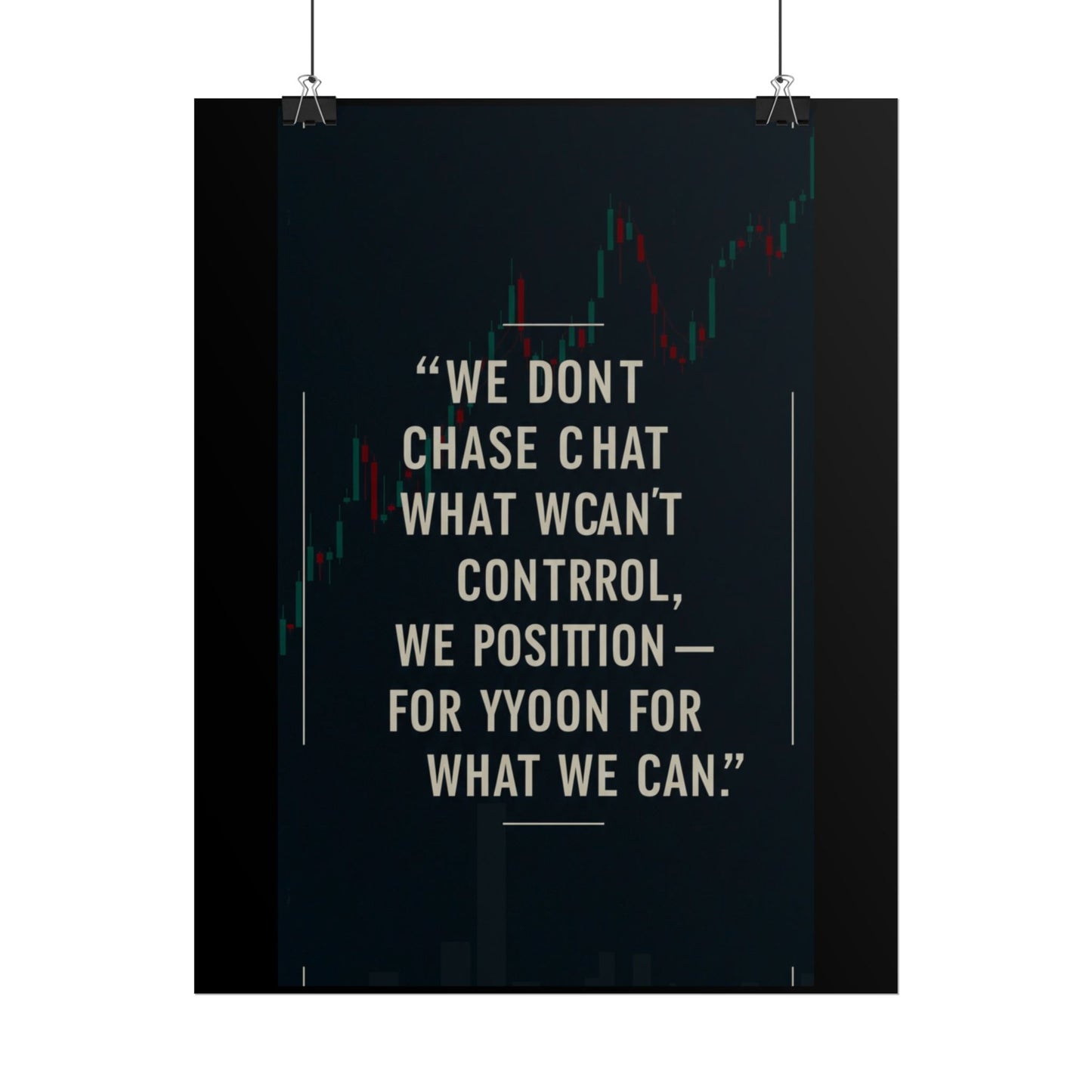 We Don’t Chase What We Can’t Control Art Poster, Motivational Quote Print, Modern Home Decor, Office Inspiration, Thoughtful Gift Idea - Candleholm