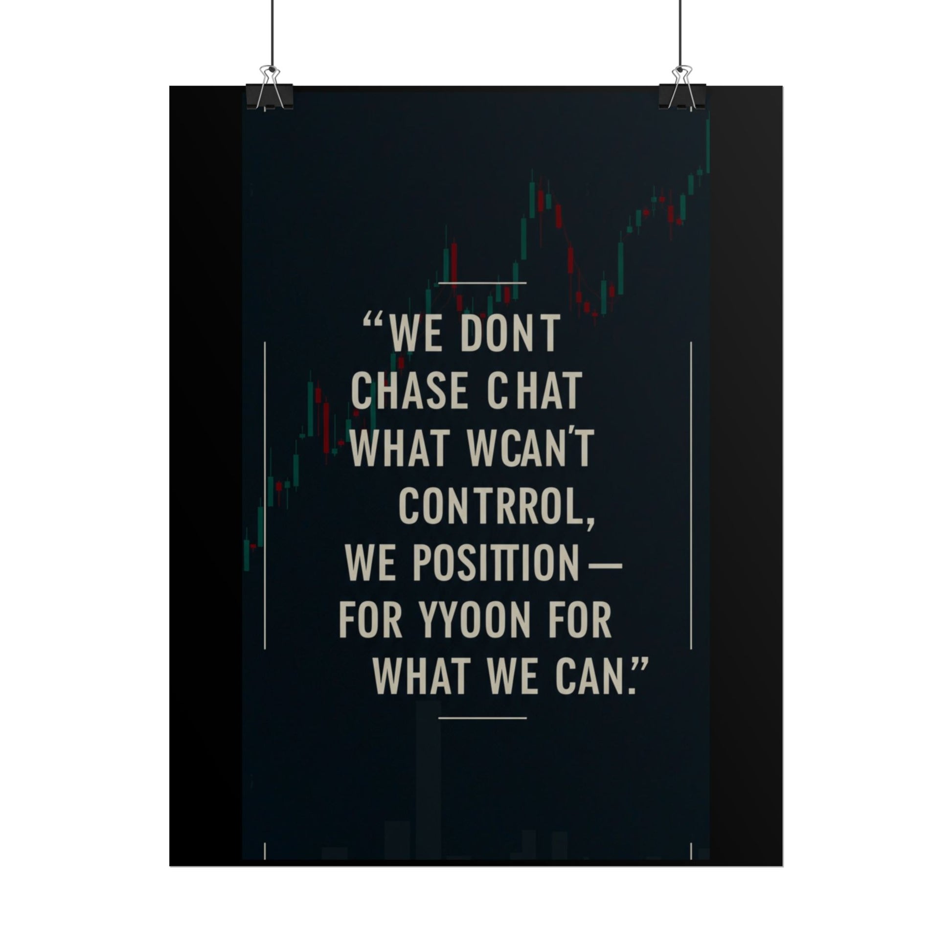 We Don’t Chase What We Can’t Control Art Poster, Motivational Quote Print, Modern Home Decor, Office Inspiration, Thoughtful Gift Idea - Candleholm