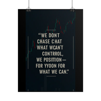 We Don’t Chase What We Can’t Control Art Poster, Motivational Quote Print, Modern Home Decor, Office Inspiration, Thoughtful Gift Idea - Candleholm