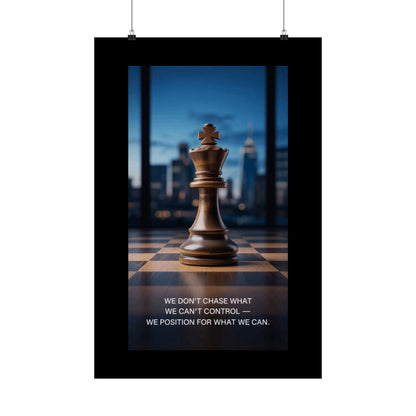Vertical Poster - Matte Inspirational Artwork for Chess Enthusiasts and Strategists - Candleholm