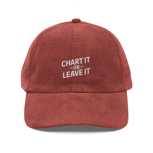 'Chart It or Leave It' Embroidery, Casual Hat for Traders - Candleholm