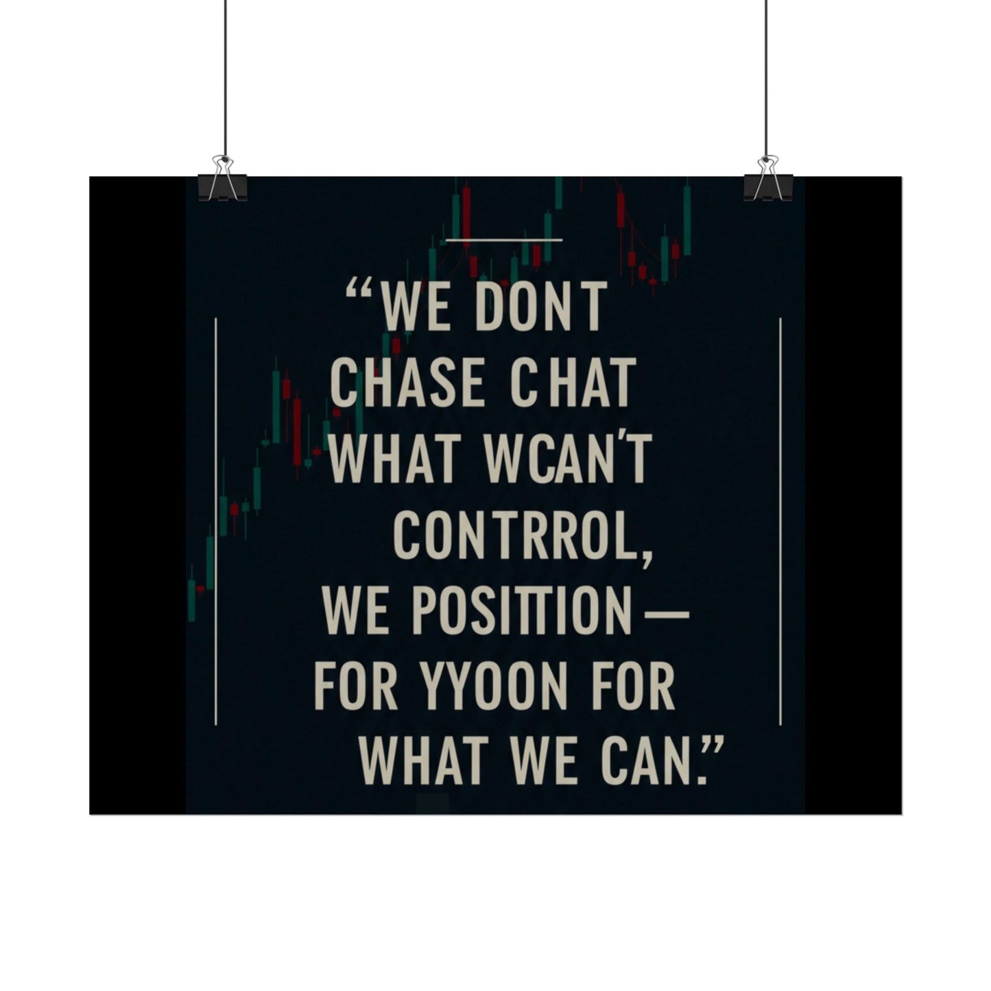 We Don’t Chase What We Can’t Control Art Poster, Motivational Quote Print, Modern Home Decor, Office Inspiration, Thoughtful Gift Idea - Candleholm