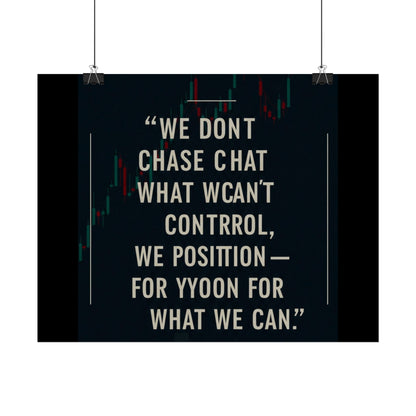We Don’t Chase What We Can’t Control Art Poster, Motivational Quote Print, Modern Home Decor, Office Inspiration, Thoughtful Gift Idea - Candleholm
