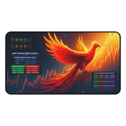 Phoenix Trading indicators Desk Mat - Inspirational & Motivational, Trading Gifts, Office - Candleholm