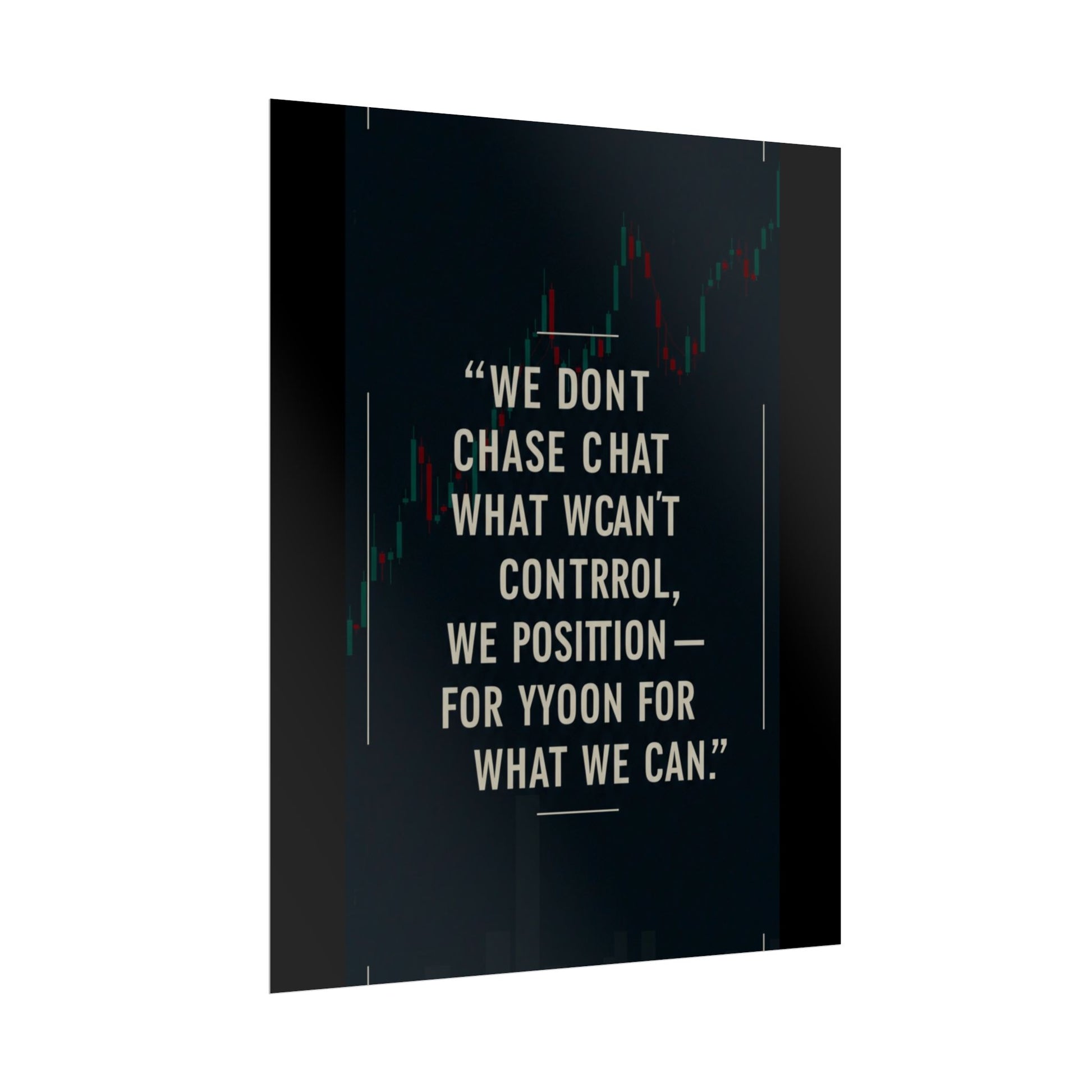 We Don’t Chase What We Can’t Control Art Poster, Motivational Quote Print, Modern Home Decor, Office Inspiration, Thoughtful Gift Idea - Candleholm