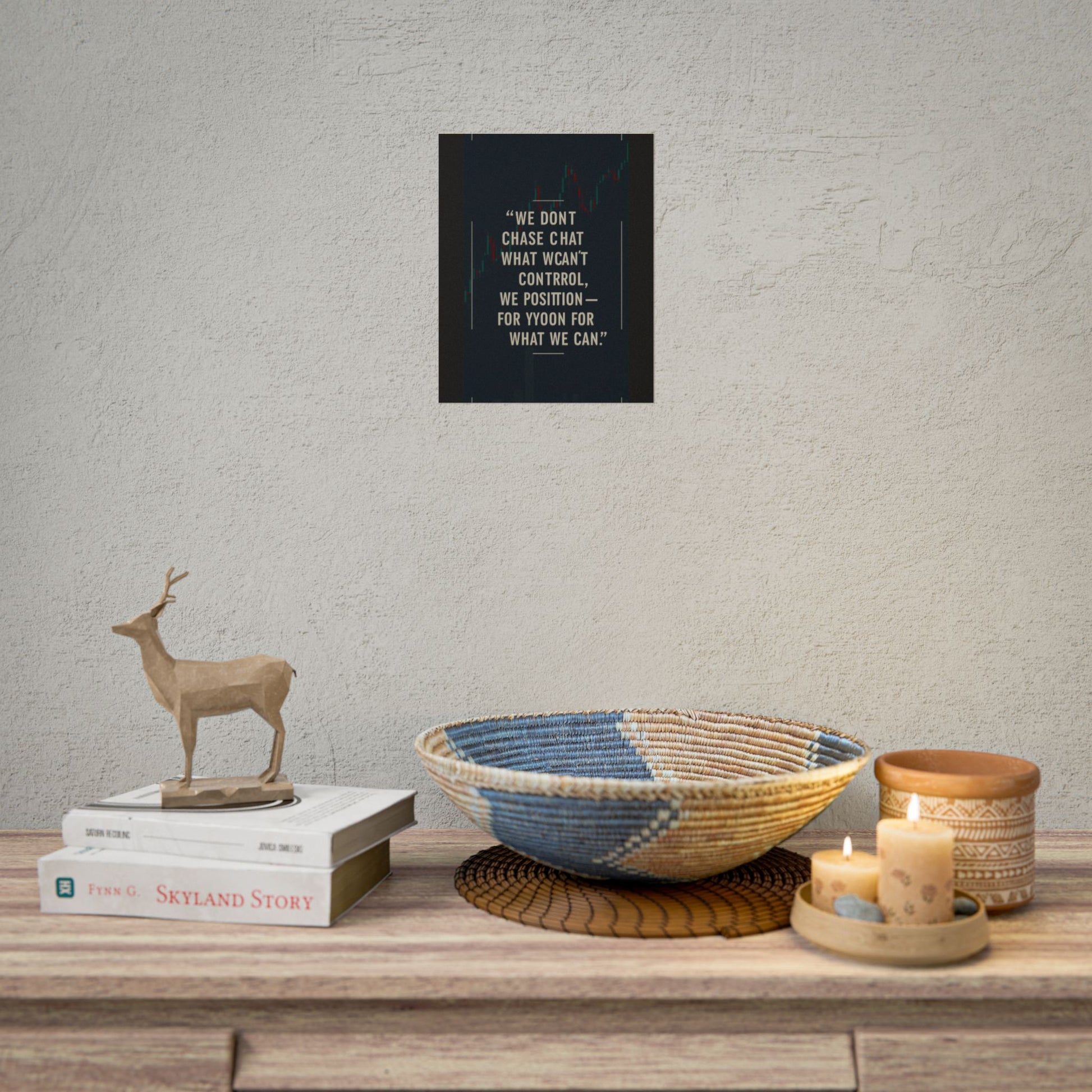We Don’t Chase What We Can’t Control Art Poster, Motivational Quote Print, Modern Home Decor, Office Inspiration, Thoughtful Gift Idea - Candleholm