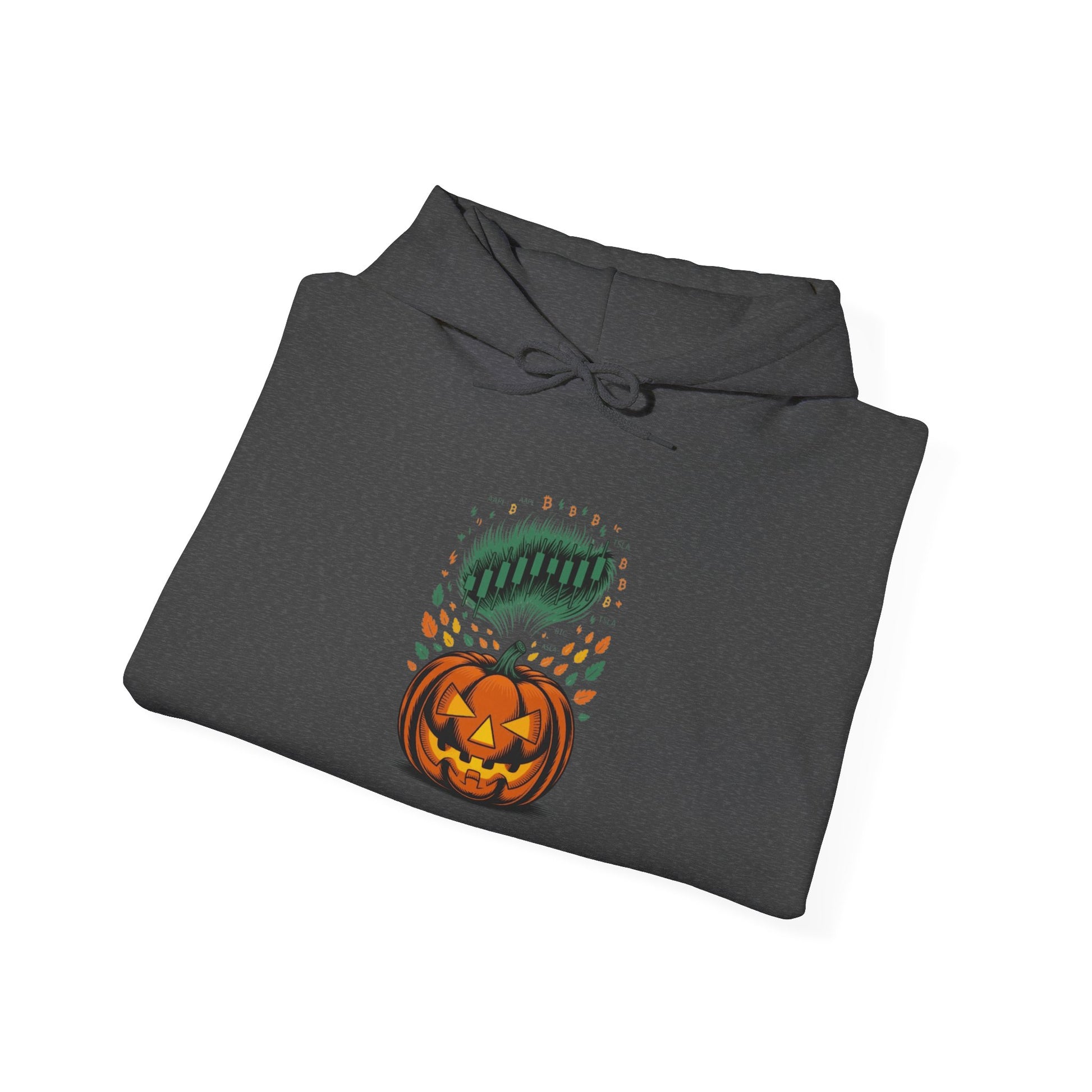 Pumpkin Pump – Bullish Halloween Rally Hoodie  Cozy Unisex Sweatshirt for Fall, Pumpkin and Moon Design, Perfect for Autumn Celebrations, Comfortable Gift [...] - Candleholm