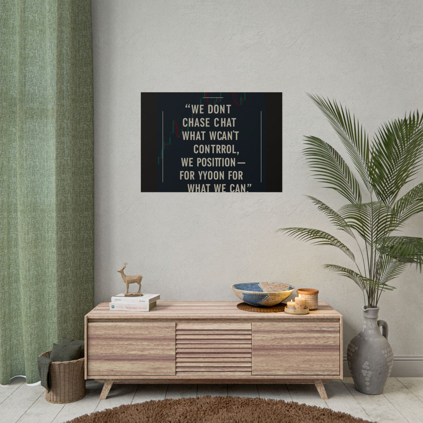 We Don’t Chase What We Can’t Control Art Poster, Motivational Quote Print, Modern Home Decor, Office Inspiration, Thoughtful Gift Idea - Candleholm