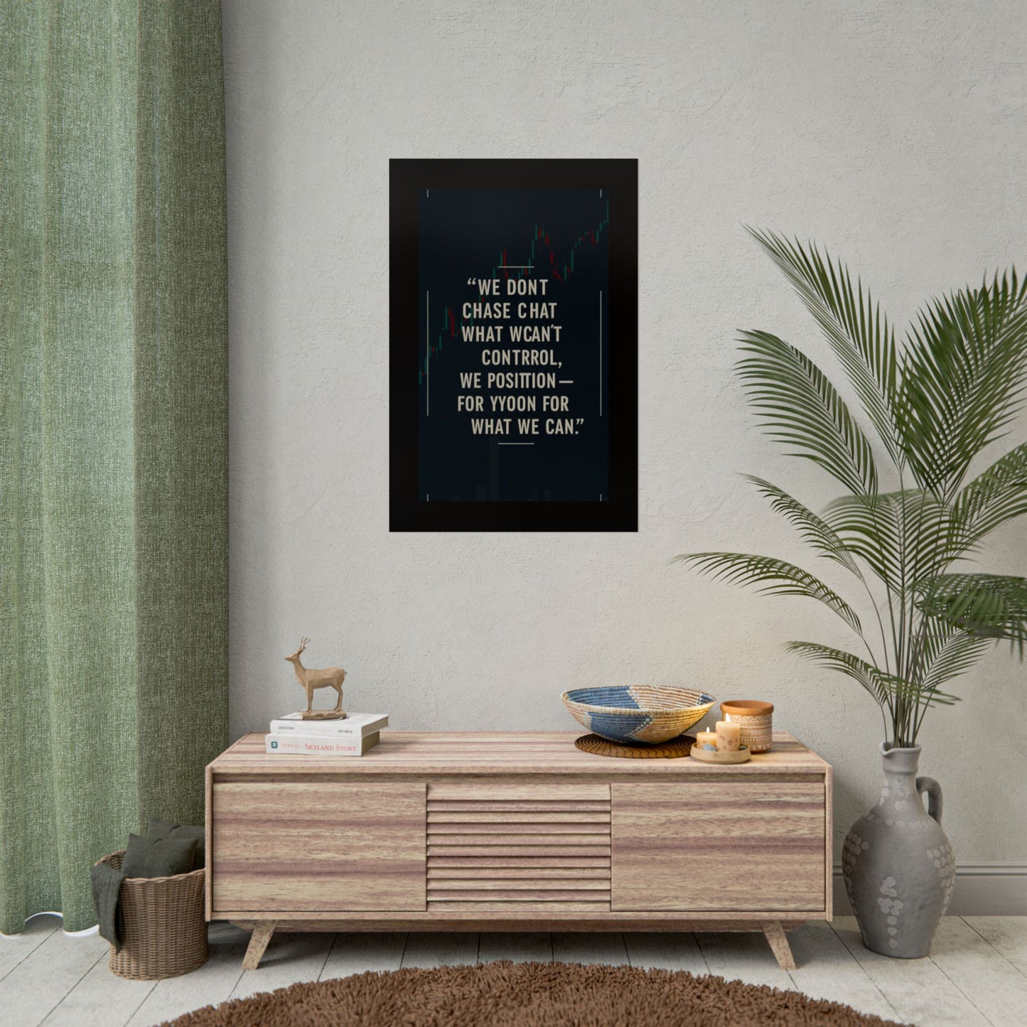 We Don’t Chase What We Can’t Control Art Poster, Motivational Quote Print, Modern Home Decor, Office Inspiration, Thoughtful Gift Idea - Candleholm
