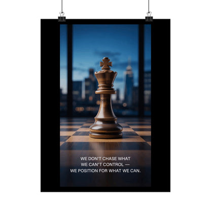 Vertical Poster - Matte Inspirational Artwork for Chess Enthusiasts and Strategists - Candleholm