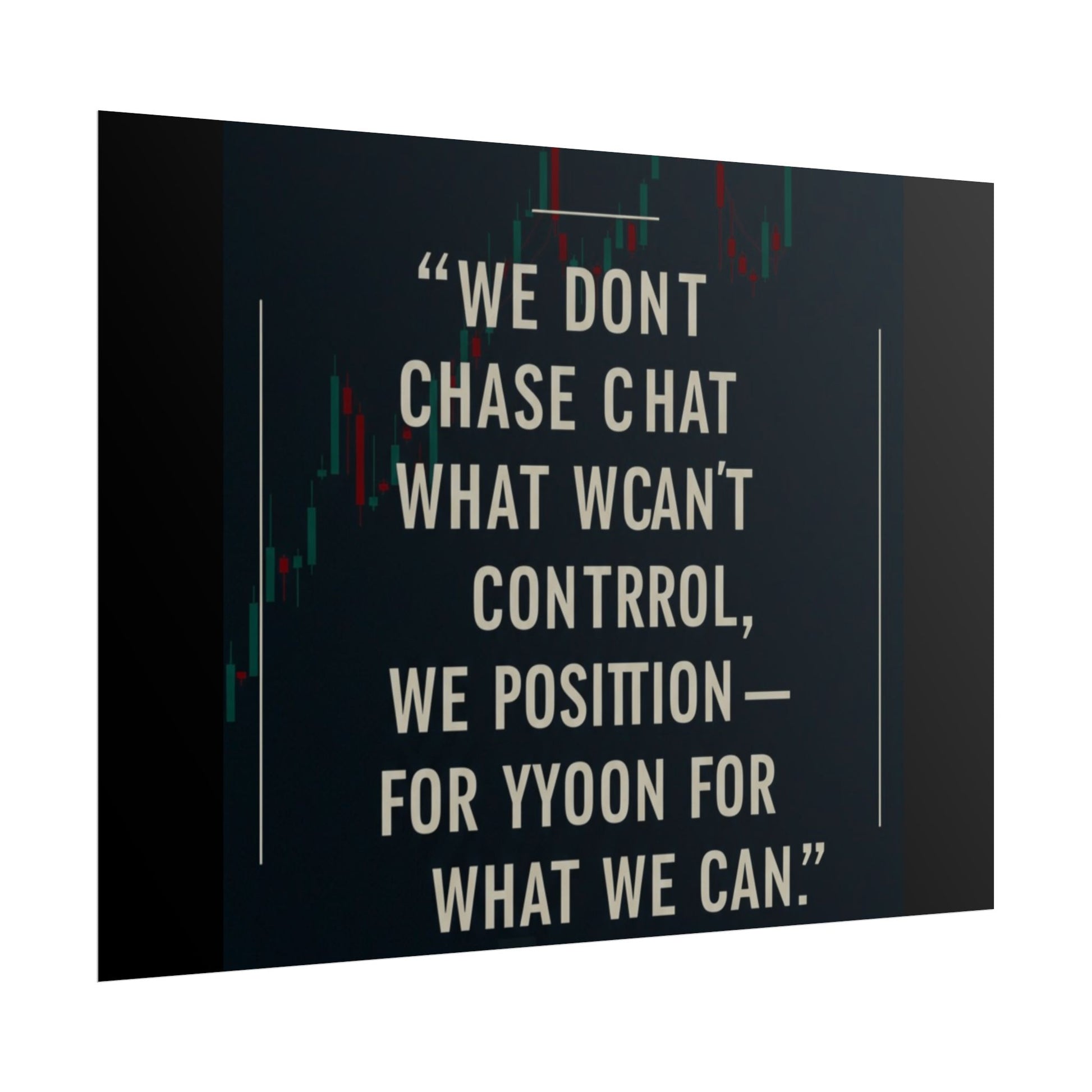 We Don’t Chase What We Can’t Control Art Poster, Motivational Quote Print, Modern Home Decor, Office Inspiration, Thoughtful Gift Idea - Candleholm
